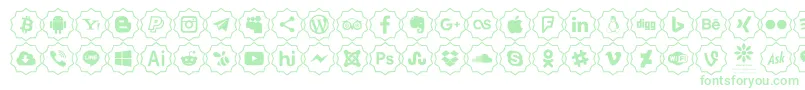 Fonte Font Color icon – fontes verdes em um fundo branco