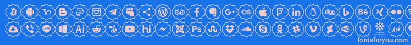 Font Color icon Font – Pink Fonts on Blue Background