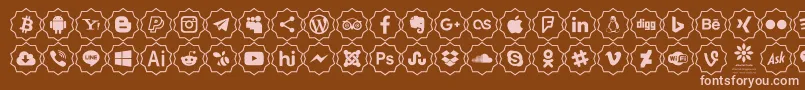 Font Color icon Font – Pink Fonts on Brown Background