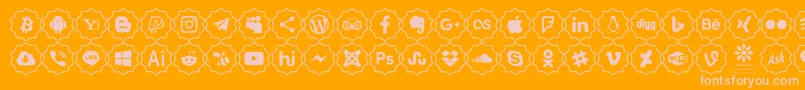 Font Color icon Font – Pink Fonts on Orange Background