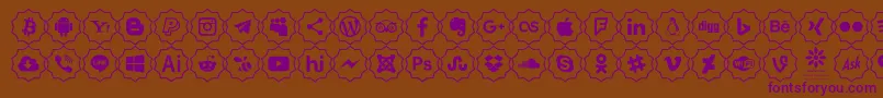 Font Color icon Font – Purple Fonts on Brown Background
