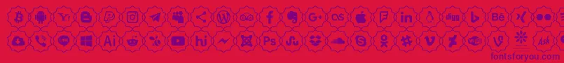 Font Color icon Font – Purple Fonts on Red Background