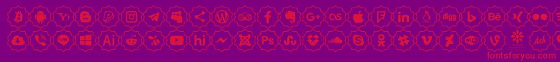 Font Color icon Font – Red Fonts on Purple Background