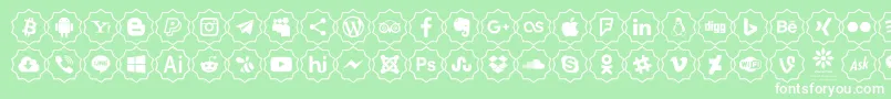 Police Font Color icon – polices blanches sur fond vert