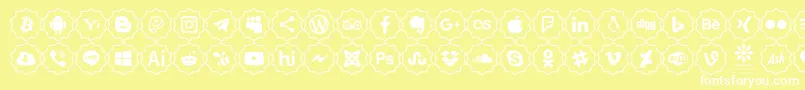 Police Font Color icon – polices blanches sur fond jaune