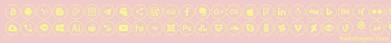 fuente Font Color icon – Fuentes Amarillas Sobre Fondo Rosa