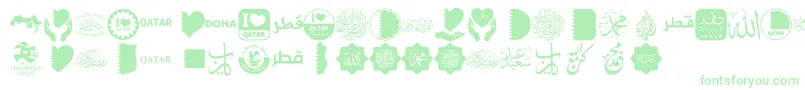 Czcionka Font Color Qatar – zielone czcionki