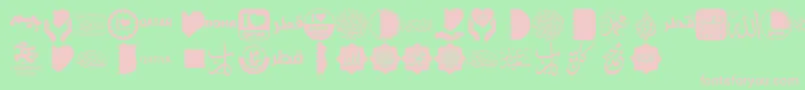 Font Color Qatar Font – Pink Fonts on Green Background