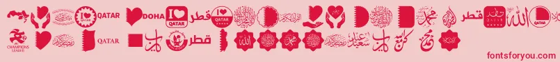 Font Color Qatar Font – Red Fonts on Pink Background
