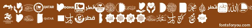 Font Color Qatar Font – White Fonts on Brown Background