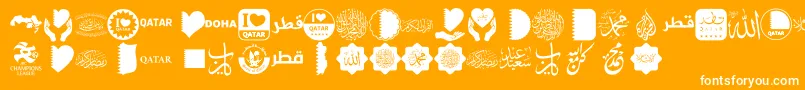 Font Color Qatar Font – White Fonts on Orange Background