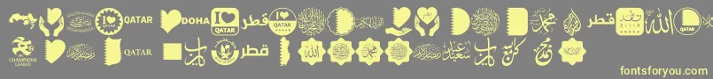 Font Color Qatar Font – Yellow Fonts on Gray Background