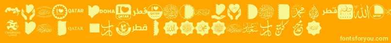 Font Color Qatar Font – Yellow Fonts on Orange Background