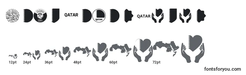 Font Color Qatar-fontin koot