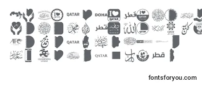 Przegląd czcionki Font Color Qatar