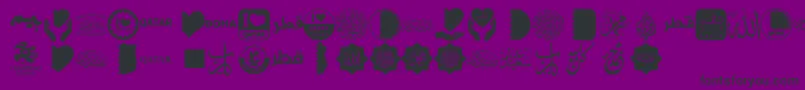 フォントFont Color Qatar – 紫の背景に黒い文字