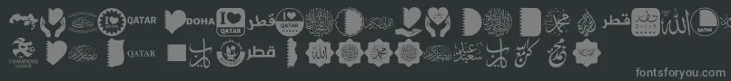 Font Color Qatar Font – Gray Fonts on Black Background