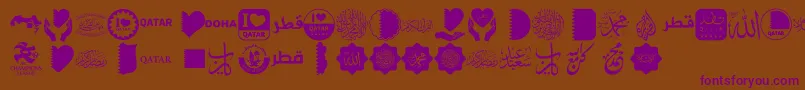 Font Color Qatar Font – Purple Fonts on Brown Background