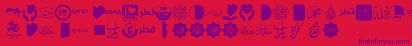 Font Color Qatar Font – Purple Fonts on Red Background
