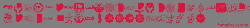 Font Color Qatar Font – Red Fonts on Gray Background