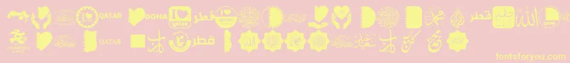 Font Color Qatar Font – Yellow Fonts on Pink Background