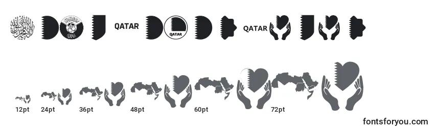 Größen der Schriftart Font Color Qatar (126955)