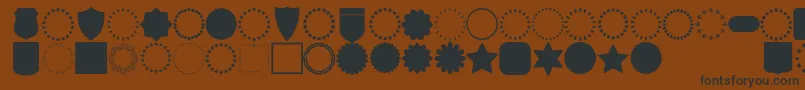 font frames-fontti – mustat fontit ruskealla taustalla