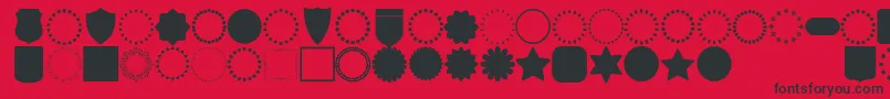 font frames Font – Black Fonts on Red Background