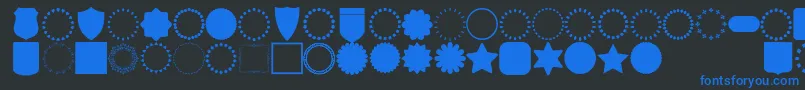 Шрифт font frames – синие шрифты на чёрном фоне