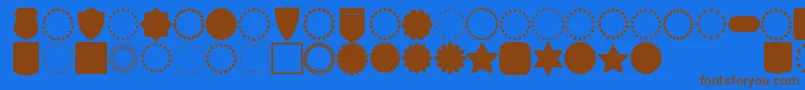 Шрифт font frames – коричневые шрифты на синем фоне