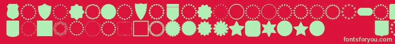 font frames Font – Green Fonts on Red Background