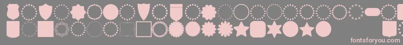 font frames Font – Pink Fonts on Gray Background