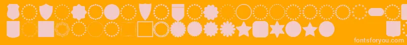 Шрифт font frames – розовые шрифты на оранжевом фоне