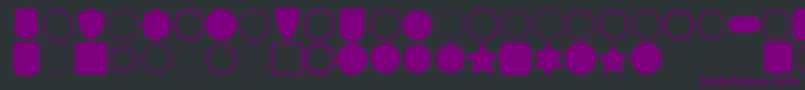 font frames Font – Purple Fonts on Black Background