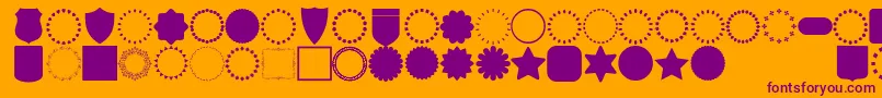 Police font frames – polices violettes sur fond orange