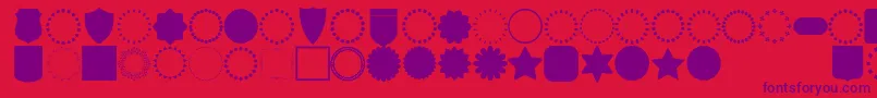 フォントfont frames – 赤い背景に紫のフォント