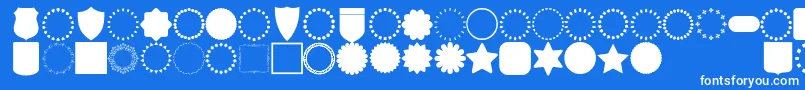 font frames Font – White Fonts on Blue Background