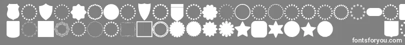 font frames Font – White Fonts on Gray Background