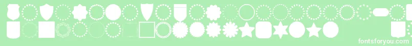 フォントfont frames – 緑の背景に白い文字