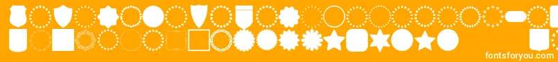 font frames Font – White Fonts on Orange Background