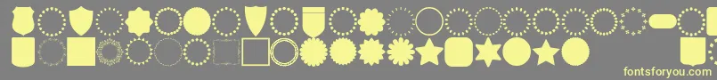 フォントfont frames – 黄色のフォント、灰色の背景