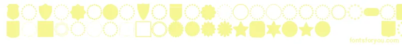 font frames Font – Yellow Fonts on White Background