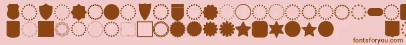 font frames Font – Brown Fonts on Pink Background