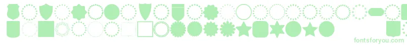 font frames Font – Green Fonts on White Background