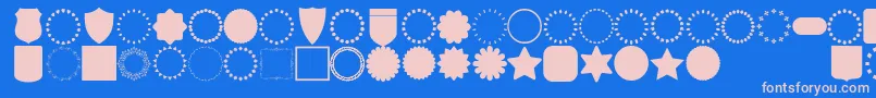 Fonte font frames – fontes rosa em um fundo azul