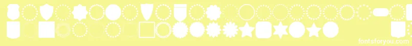 font frames Font – White Fonts on Yellow Background