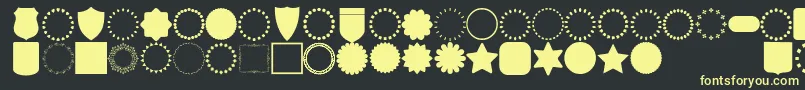 font frames Font – Yellow Fonts on Black Background