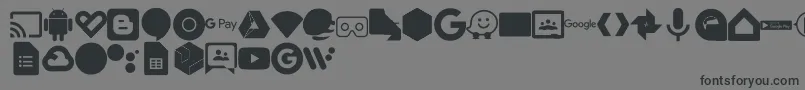 フォントFont Google Color – 黒い文字の灰色の背景