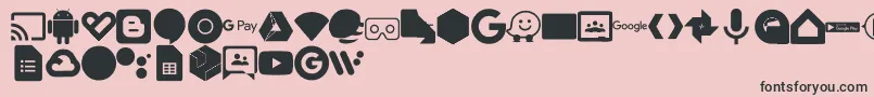 Шрифт Font Google Color – чёрные шрифты на розовом фоне