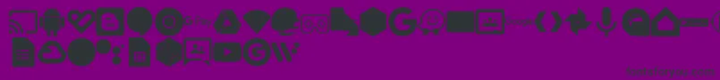 Font Google Color Font – Black Fonts on Purple Background